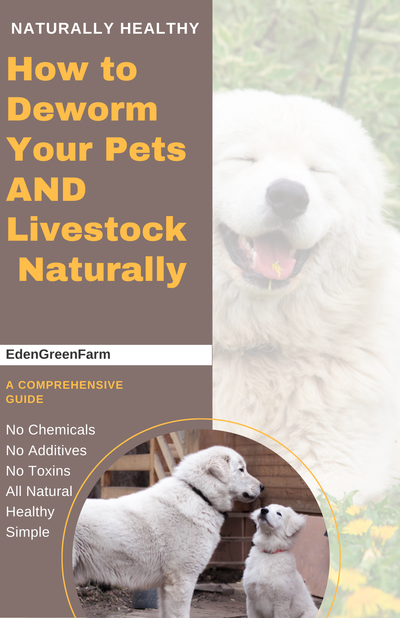 Short Guide on How to Deworm Your Dogs, Cats, Pets & ALL Livestock Naturally (eBook) Eden